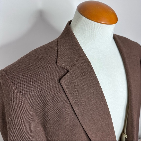 Vintage Stafford Brown Gold Button Hopsack Blazer - Picture 5 of 12